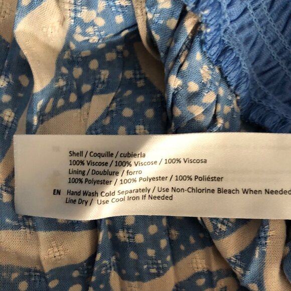 Band Of The Free Boho Blue & Beige Maxi Dress - Size Small, Chic & Flowing Style - Picture 10 of 10